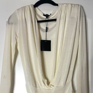 Off white dressy bodysuit size Small